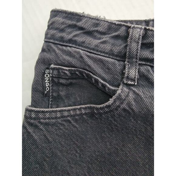 Vintage Bongo Jeans Womens 5 Gray Denim Tapered Mom High Rise Button Fly Y2K 90s - Picture 4 of 13